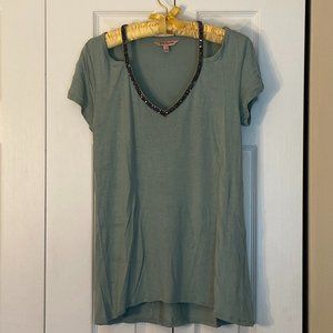 Women's Juicy Couture Embellished Cut-Out Tee S